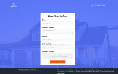 QuickSell Detroit – Real Estate Intake Form System