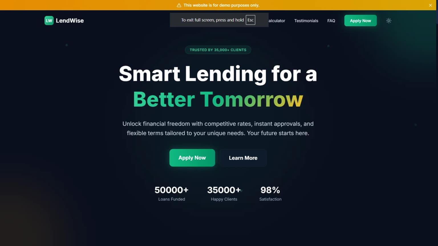LendWise - Smart Lending Platform
